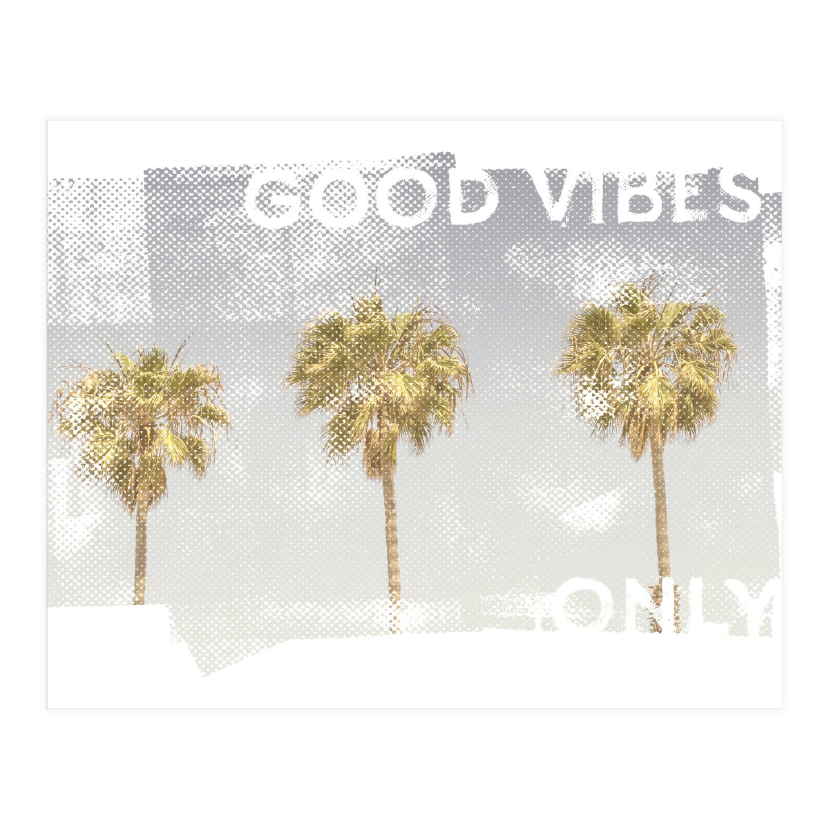 Vintage palm trees | good vibes only (Print Only)