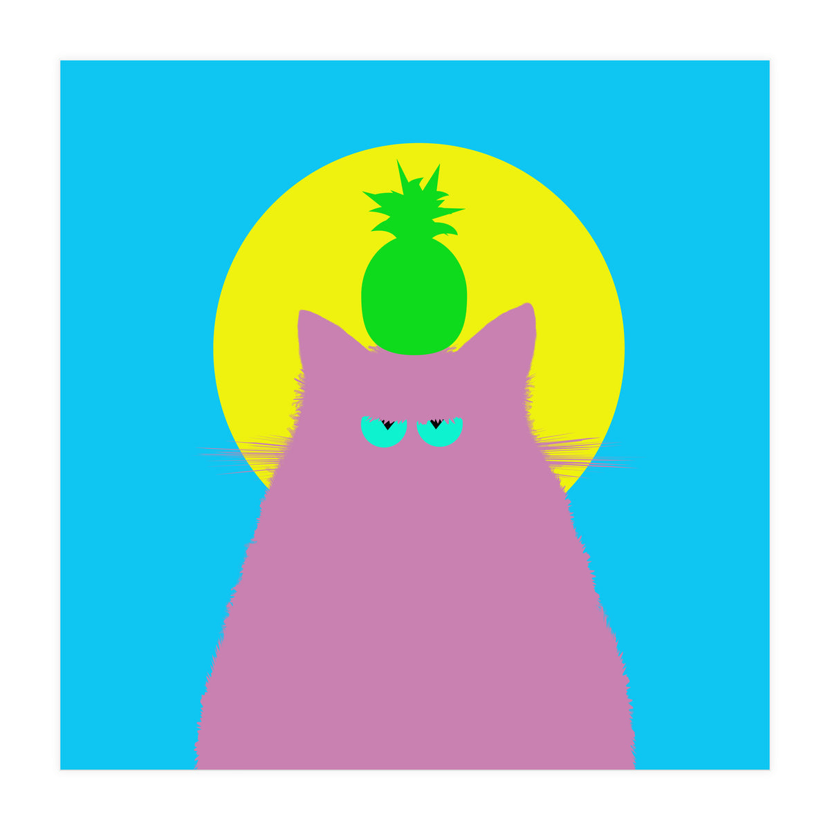 Tropical Lilac Cat  (Print Only)