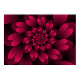 Red Floral Satin  (Print Only) thumbnail