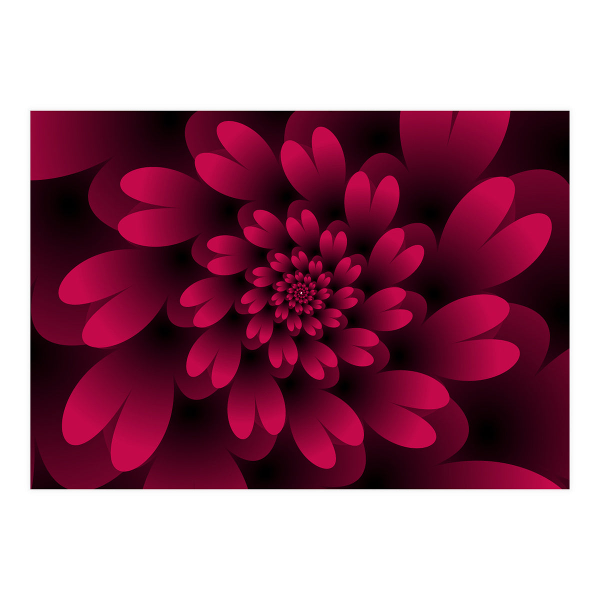 Red Floral Satin  (Print Only)