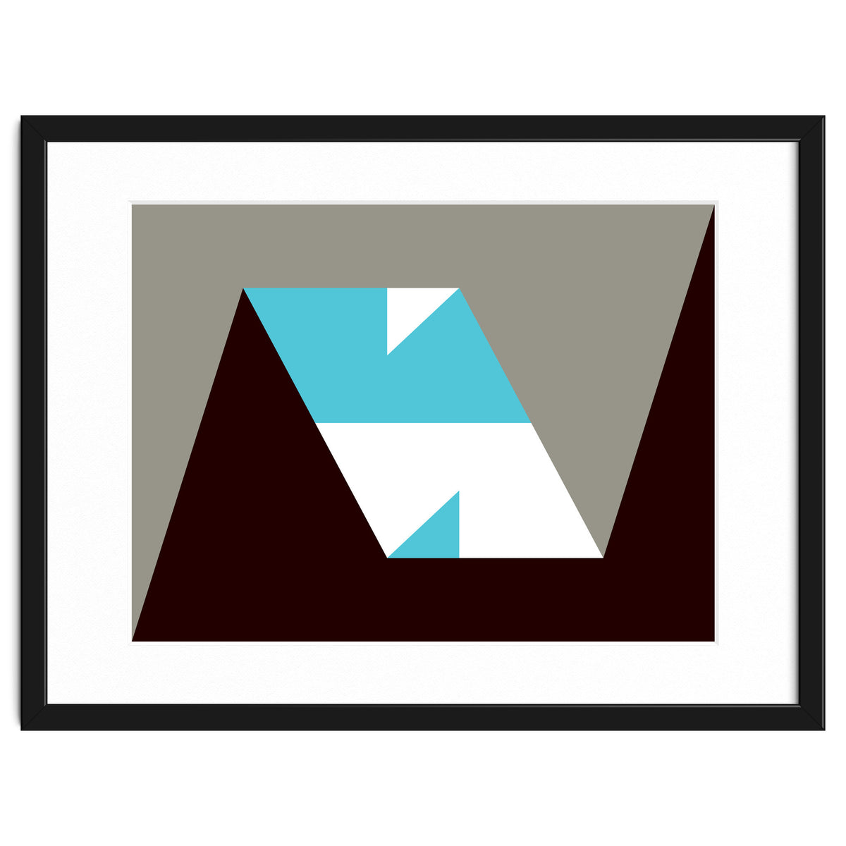 Geometric Shapes No. 48 - grey & blue