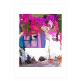 Blossom Is Just Around The Corner, Bougainvillea Tropical Greece Architecture, Botanical SummerTravel Bohemian (Print Only) thumbnail