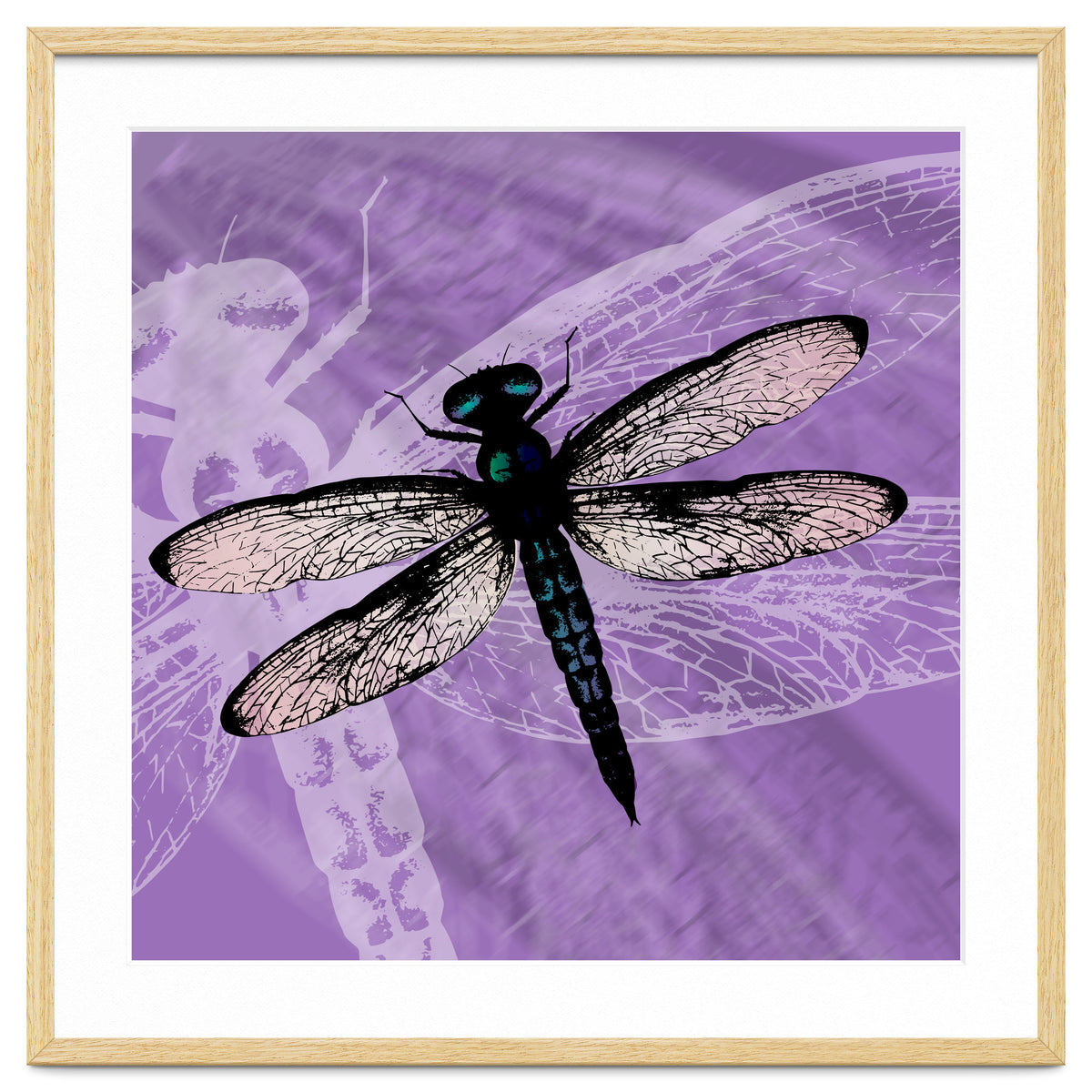 Blue dragonfly vector