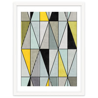 Colorful Concrete Triangles - Yellow, Blue, Grey