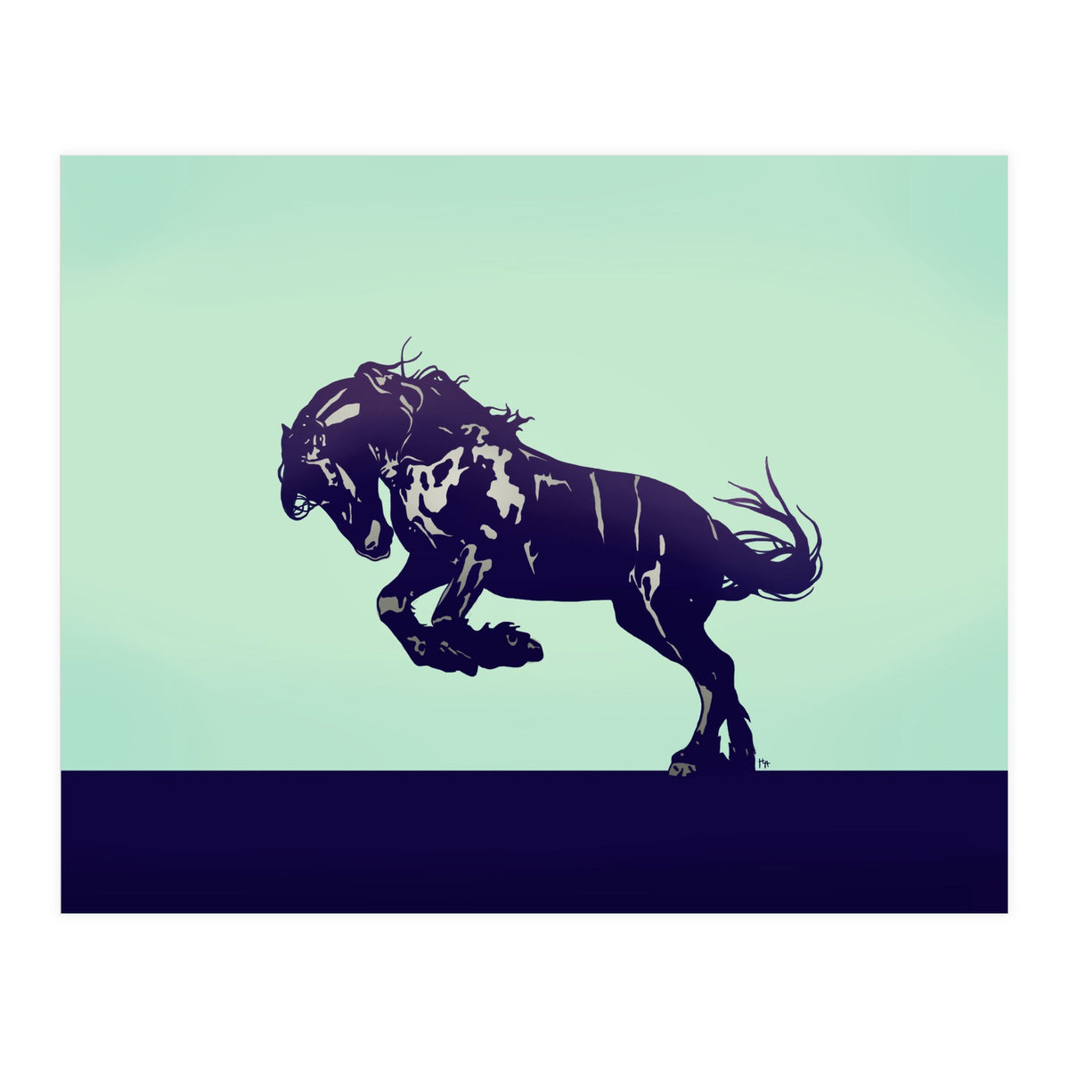 Dark Blue Stallion (Print Only)