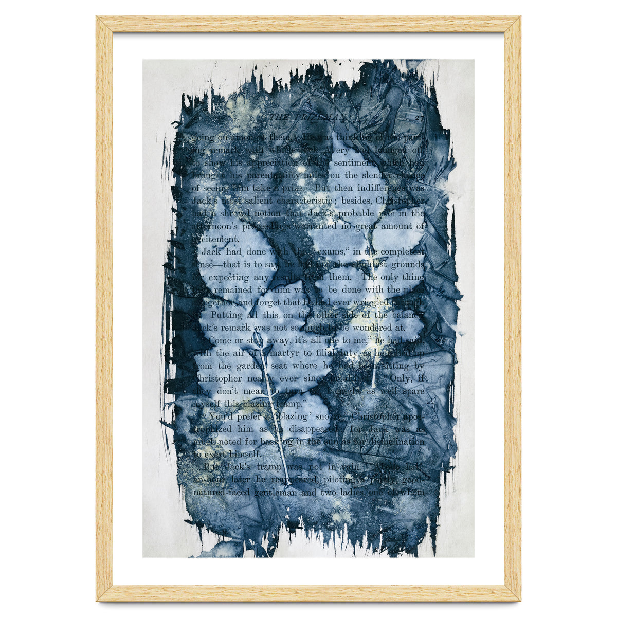 Indigo Blue Botanical Leaves No. 3