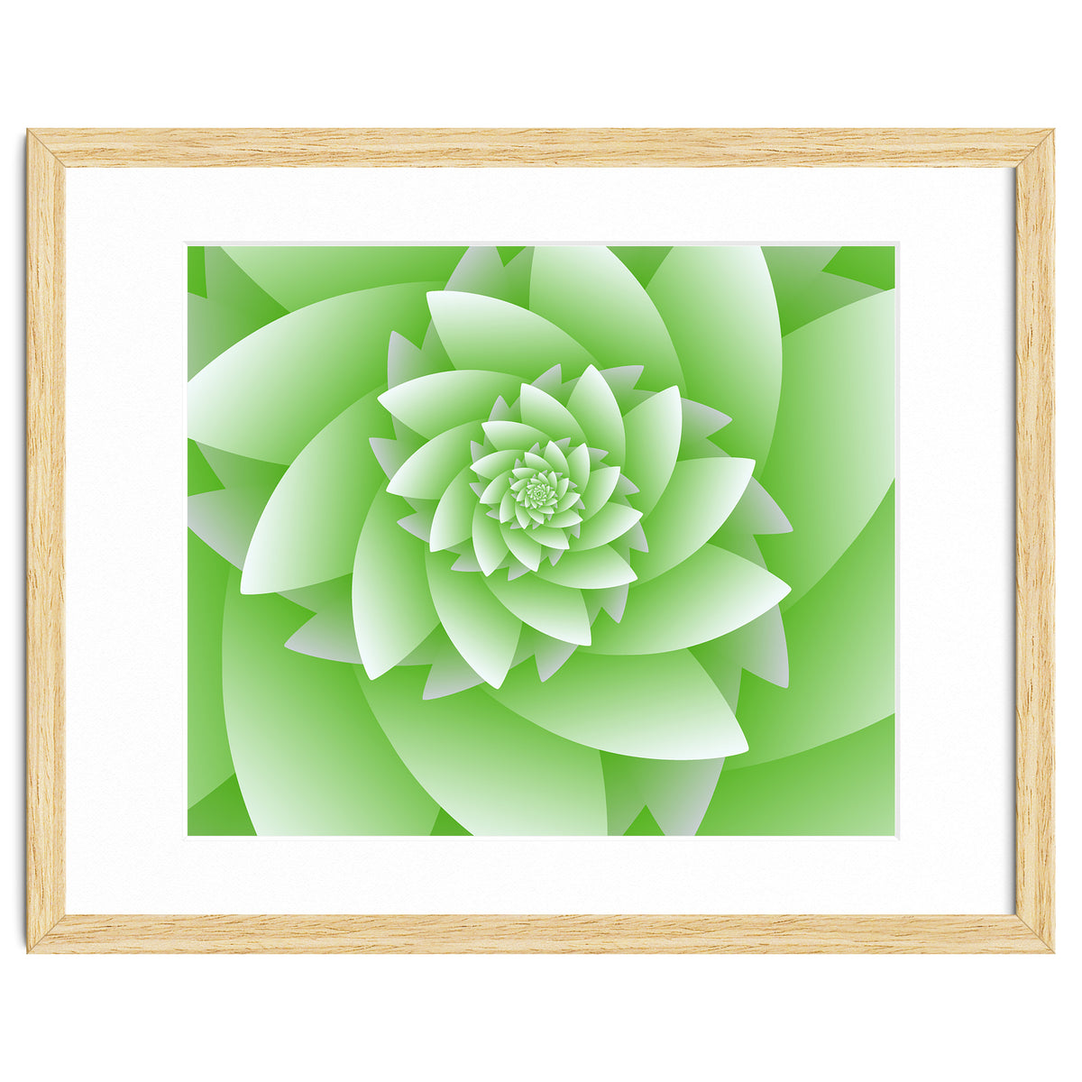 Abstract Green Floral Optical Illusions Art