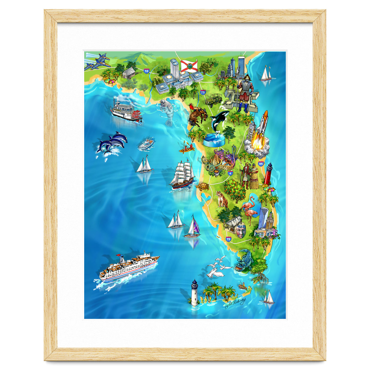 Florida Illustrated Map