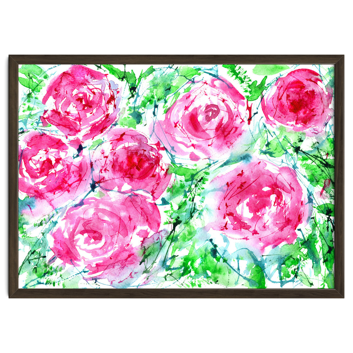 Blooming bouquet || watercolor roses