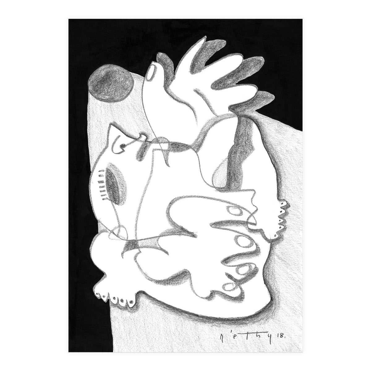 Dying in the Spotlight - b&w (Print Only)