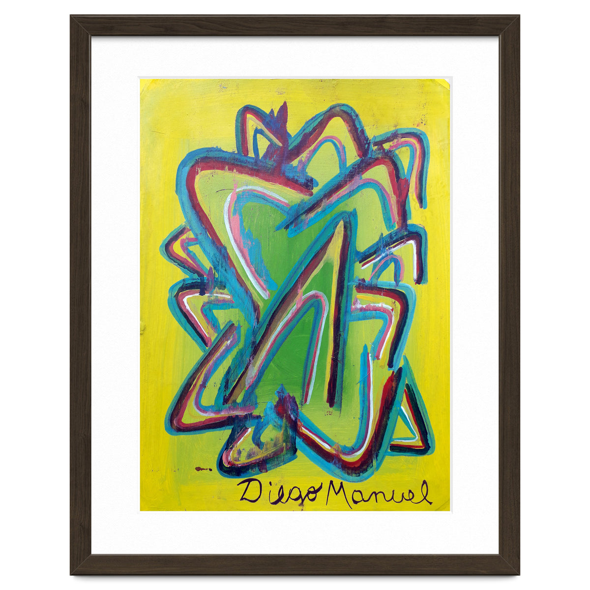 Forma Celeste Sobre Amarillo 2