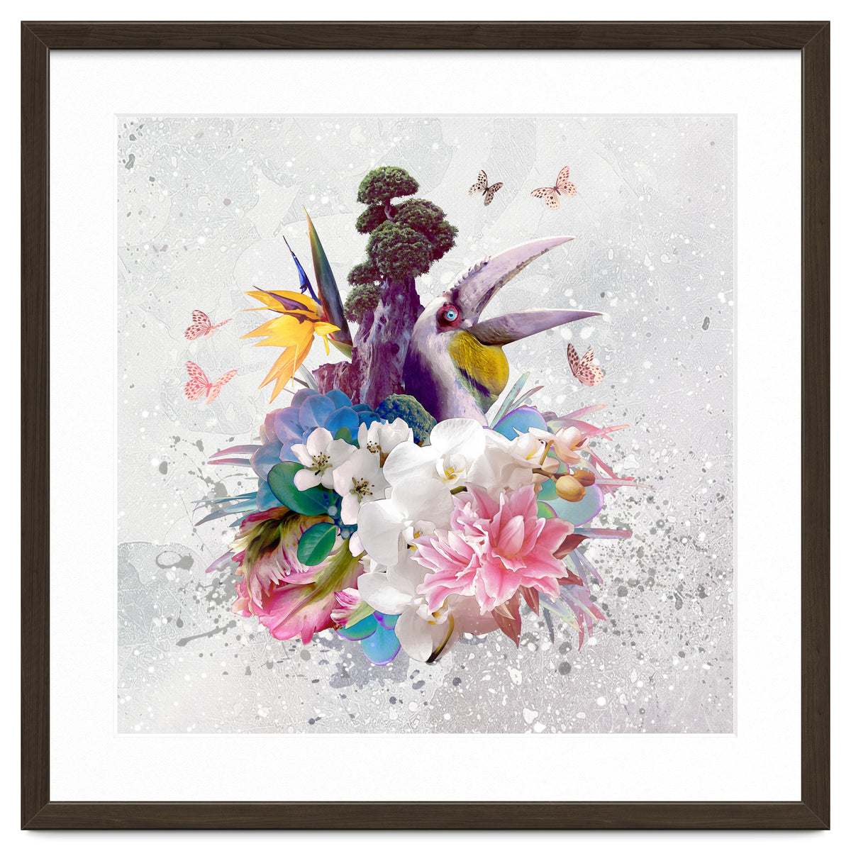 Floral Hornbill Grey