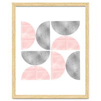 Half Moon Blush And Grey Abstract