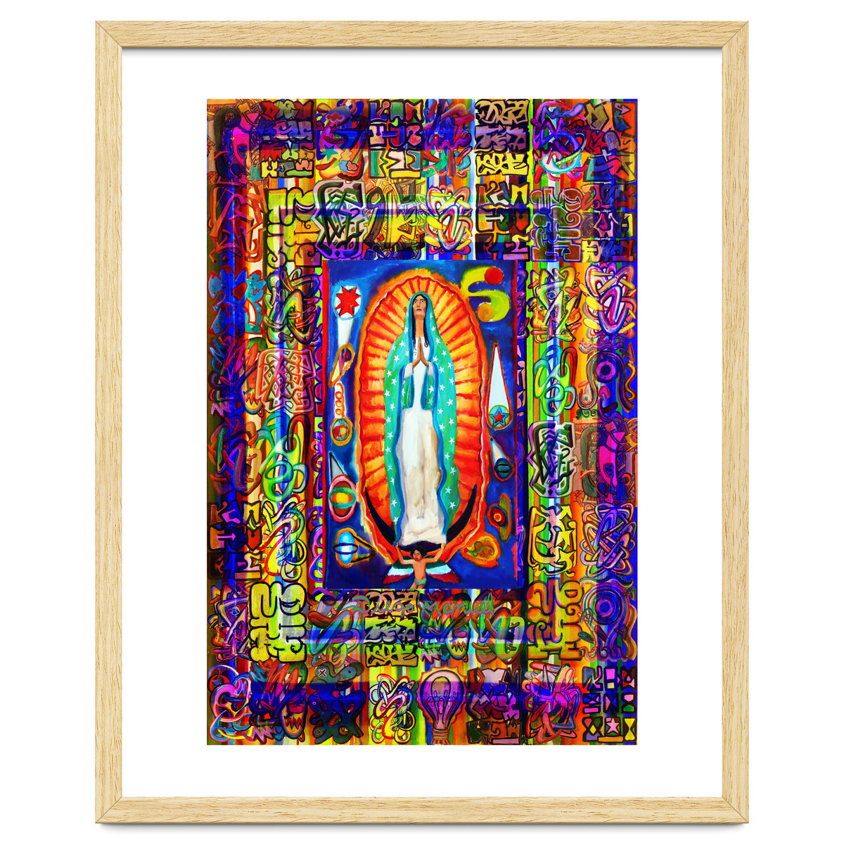 Graffiti Digital 2022 341 and Virgin of Guadalupe