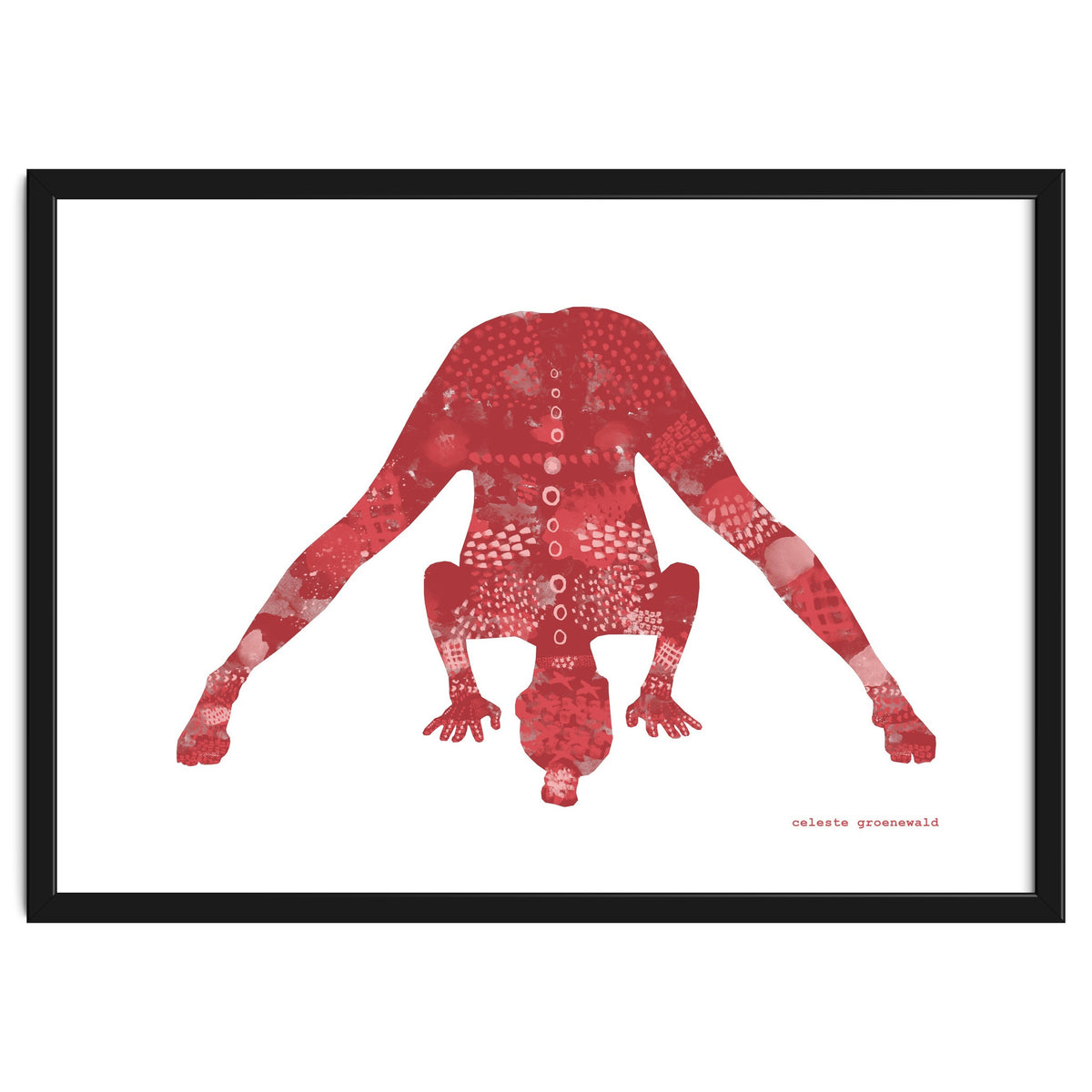 Prasarita Padottanasana in Red