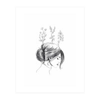 Hand Drawn Flower Girl (Print Only)