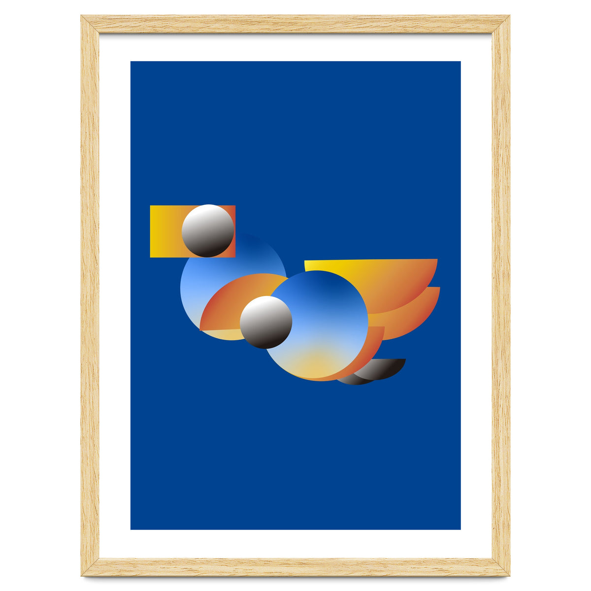 Modern Abstract Geometric Minimalist Duck