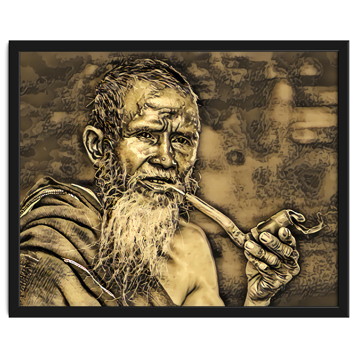 Old Man with Pipe