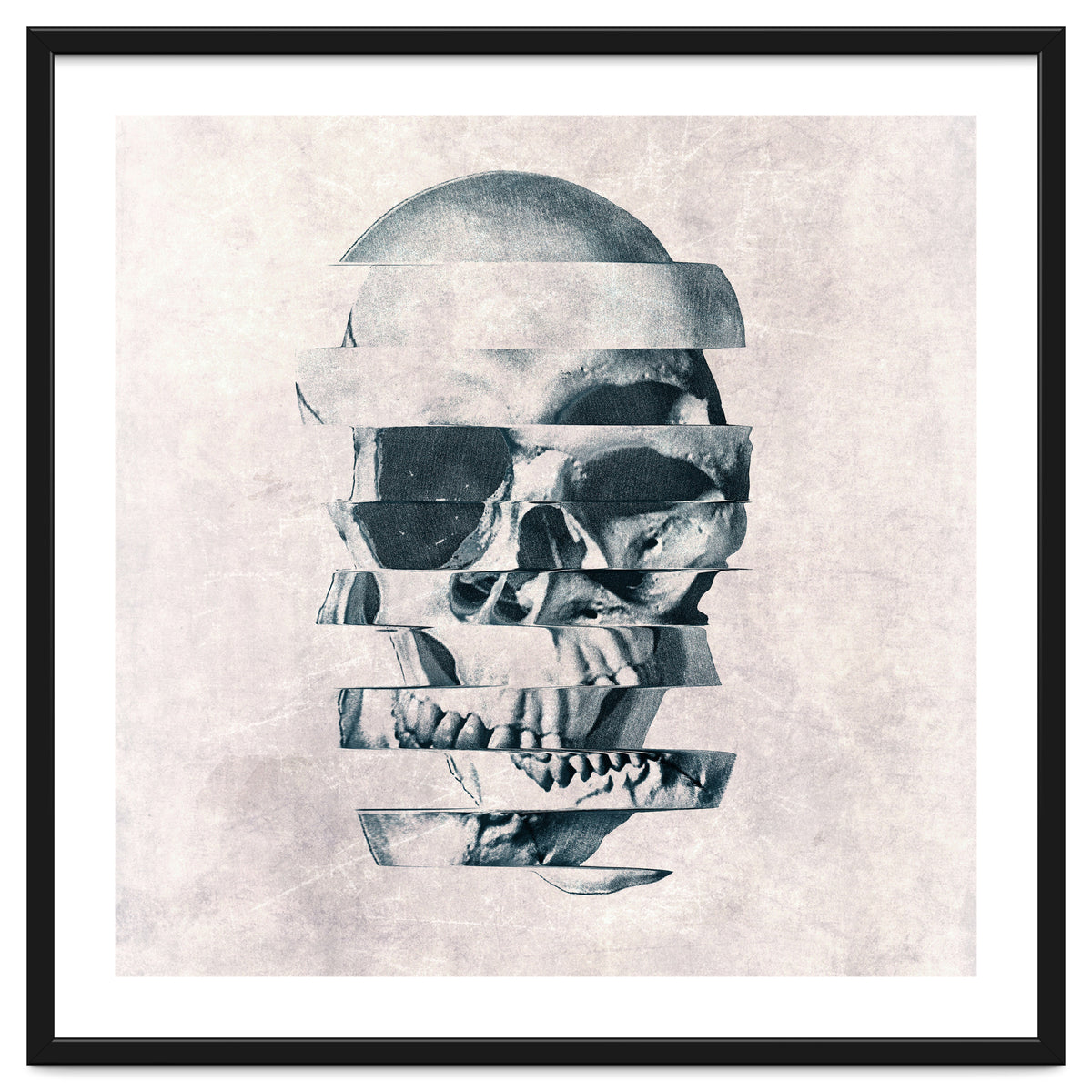 Glitch Skull Mono