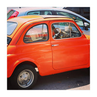 Classic orange Fiat 500 (Print Only)