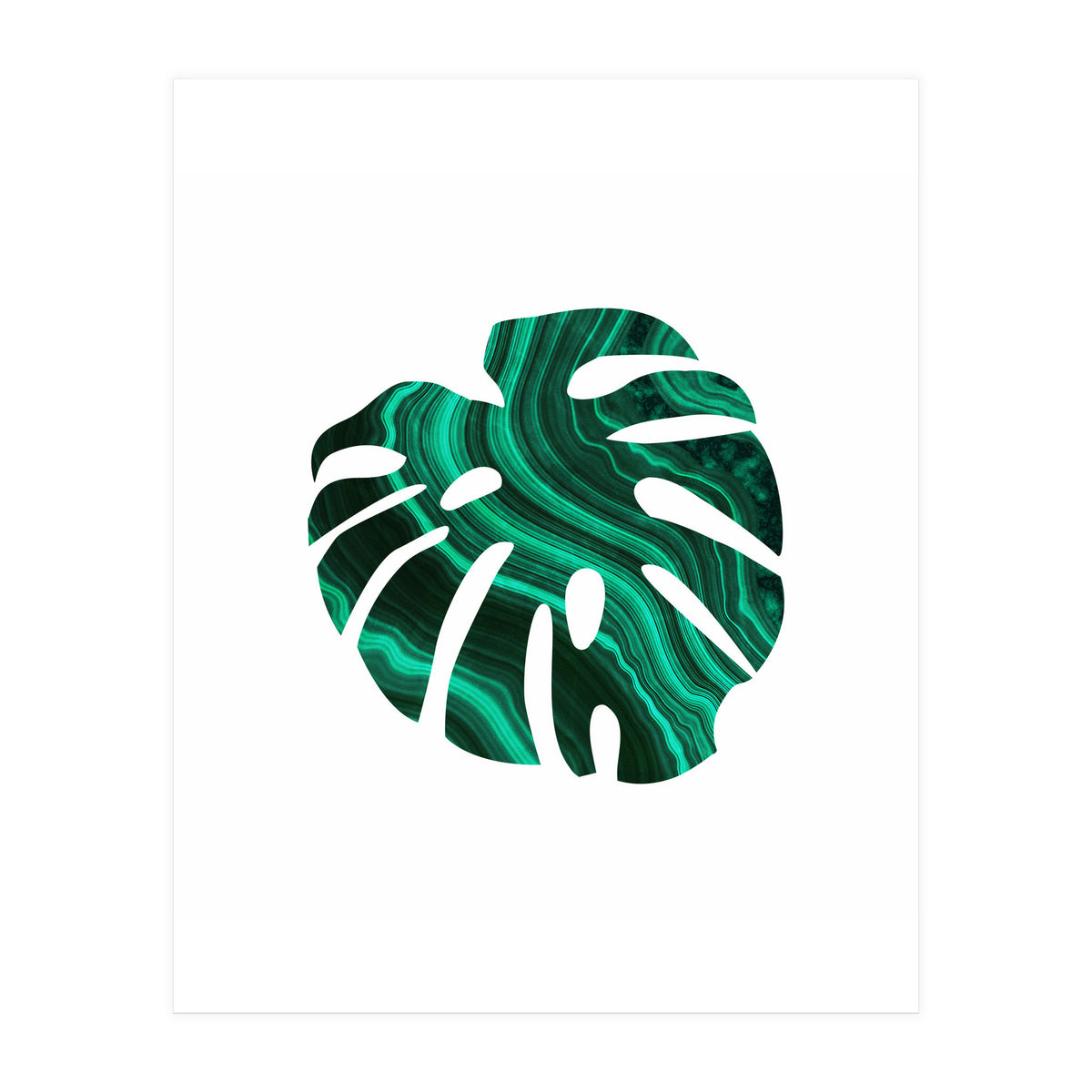 Green Marble Leaf I (Print Only)