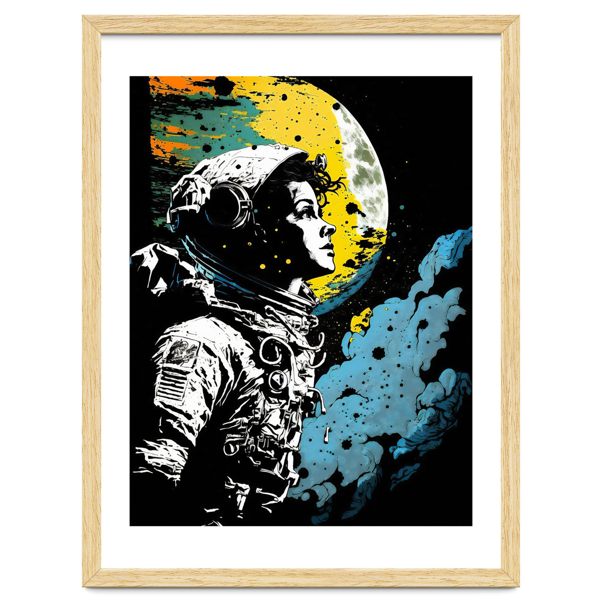 Astronaut Girl Illustration