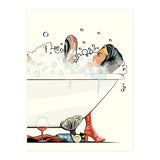 Wonder Woman in the Bath, funny Bathroom Humour (Print Only) thumbnail