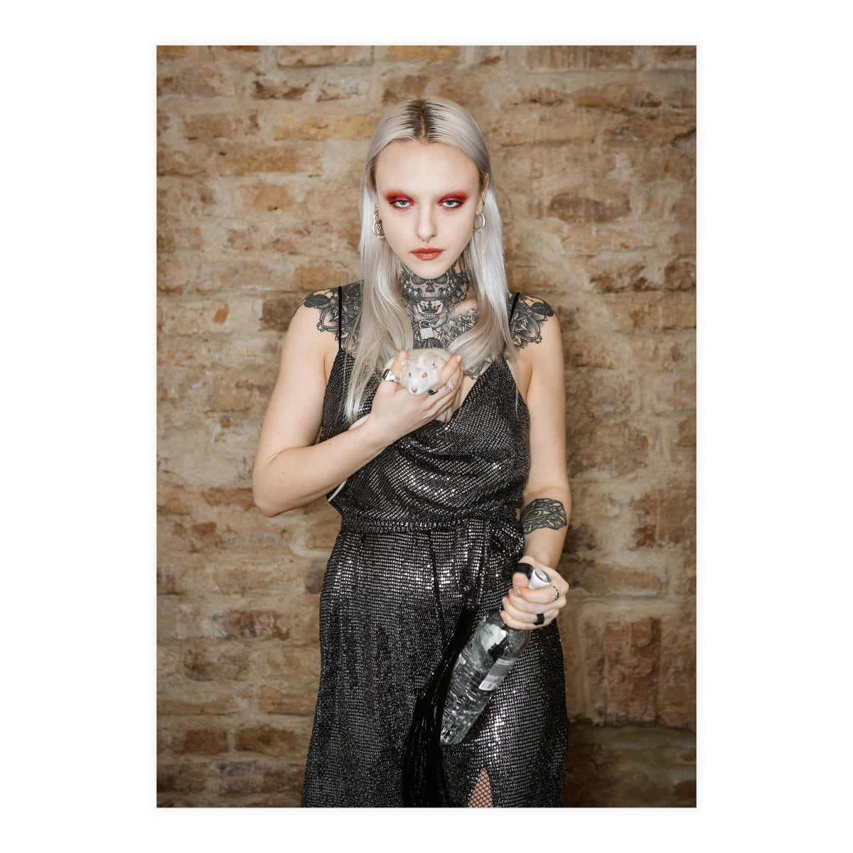 White metal Rat year Is here (Print Only)