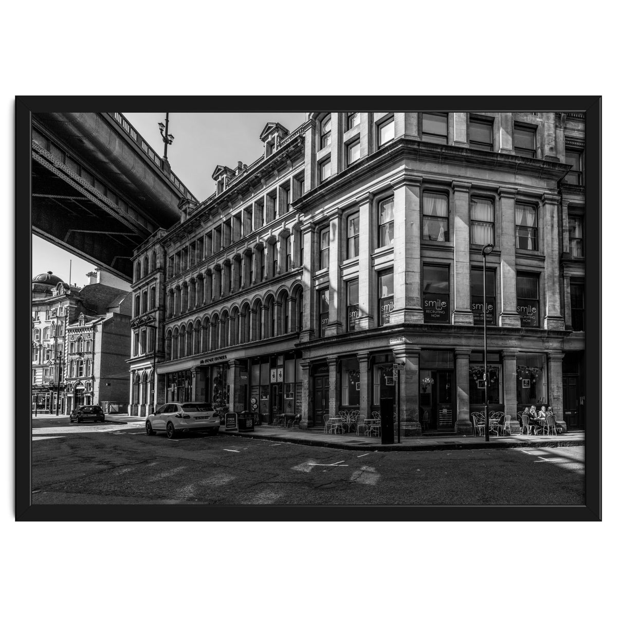 Dene st Newcastle monochrome
