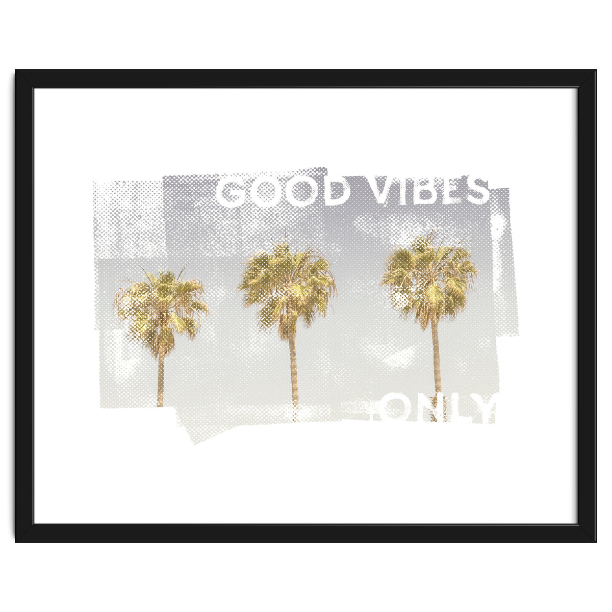 Vintage palm trees | good vibes only