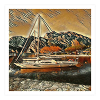 Art boats on Lake Garda, Italia (Print Only)