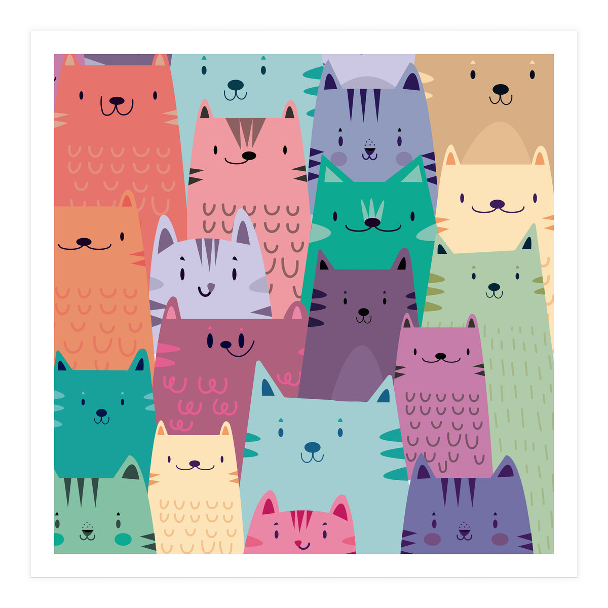 Pastel cats (Print Only)