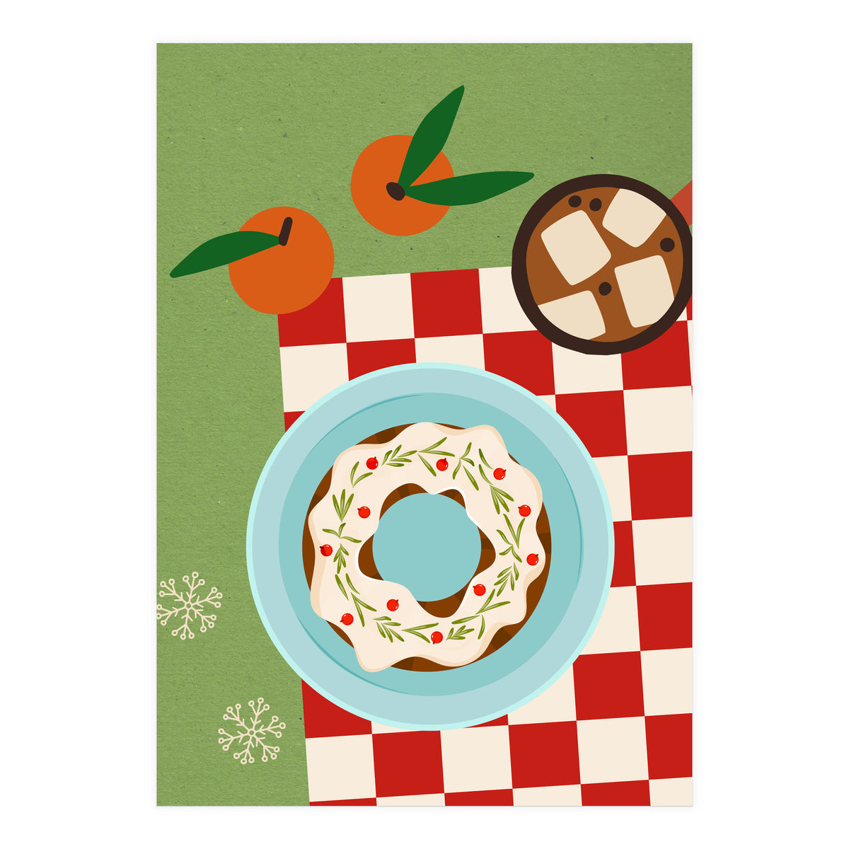 Christmas Wreath Cake (Print Only)