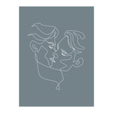 gay love line art-blue (Print Only) thumbnail