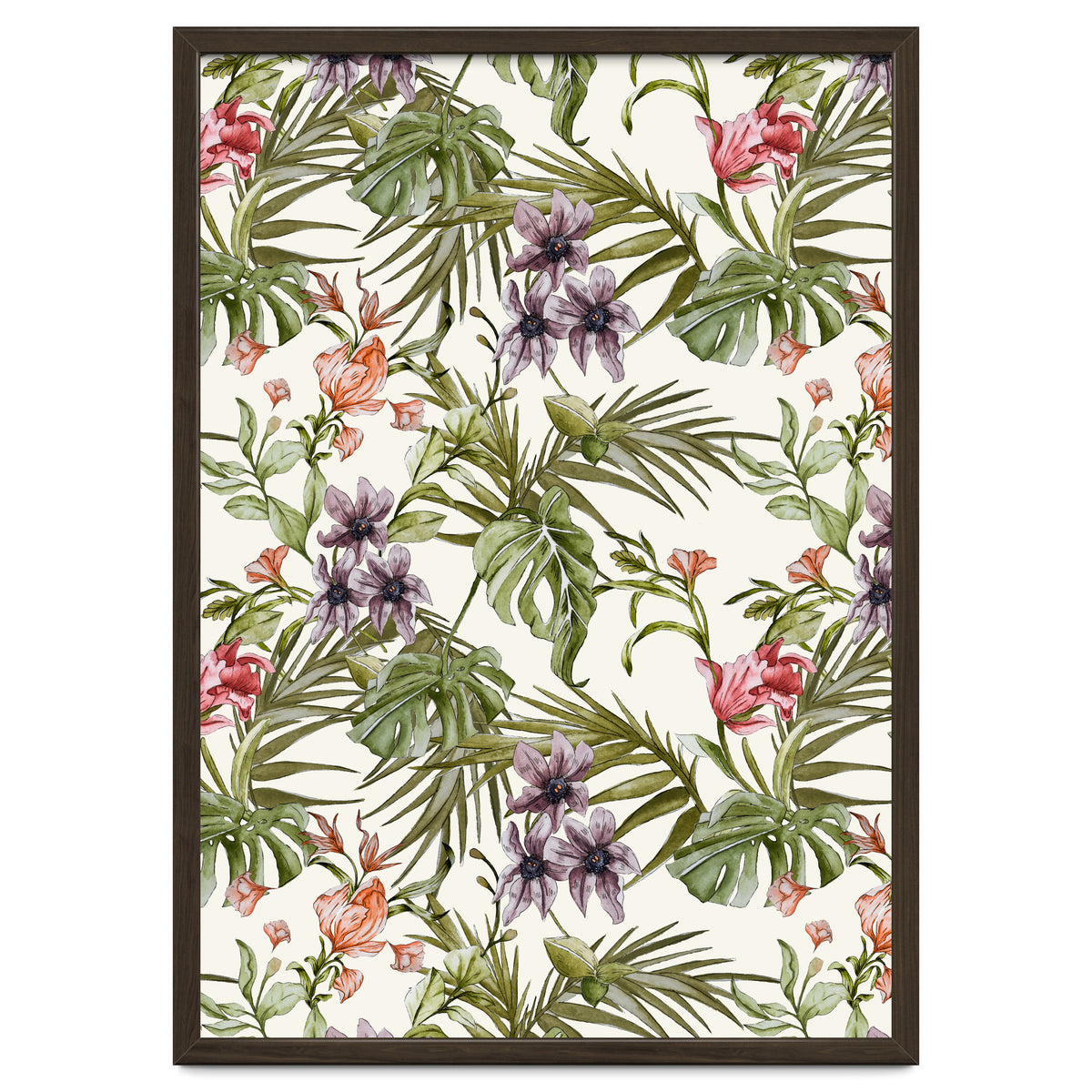 Watercolor tropical foliage