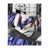 Tamara De Lempicka's Blue Woman with a Guitar & Audrey Hepburn in Breakfast at Tiffany's (Print Only) thumbnail