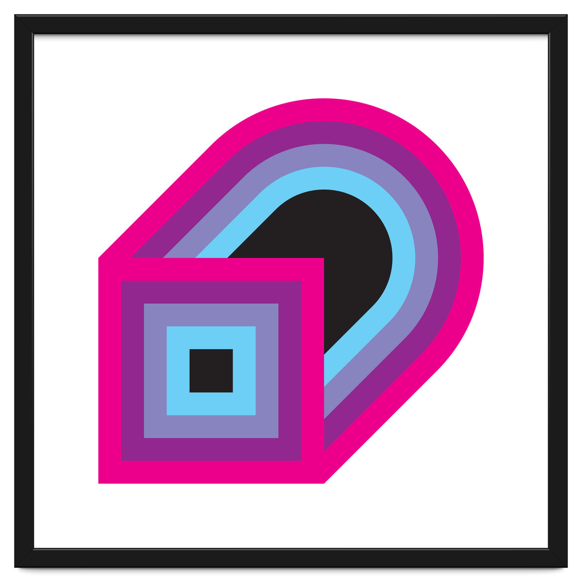 Geometric Shapes No. 41 - purple, blue & lilac