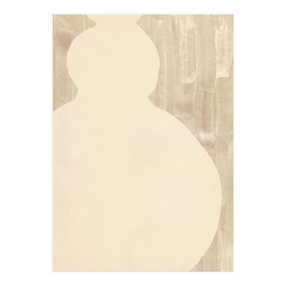 Cream tone vase silhouette (Print Only)