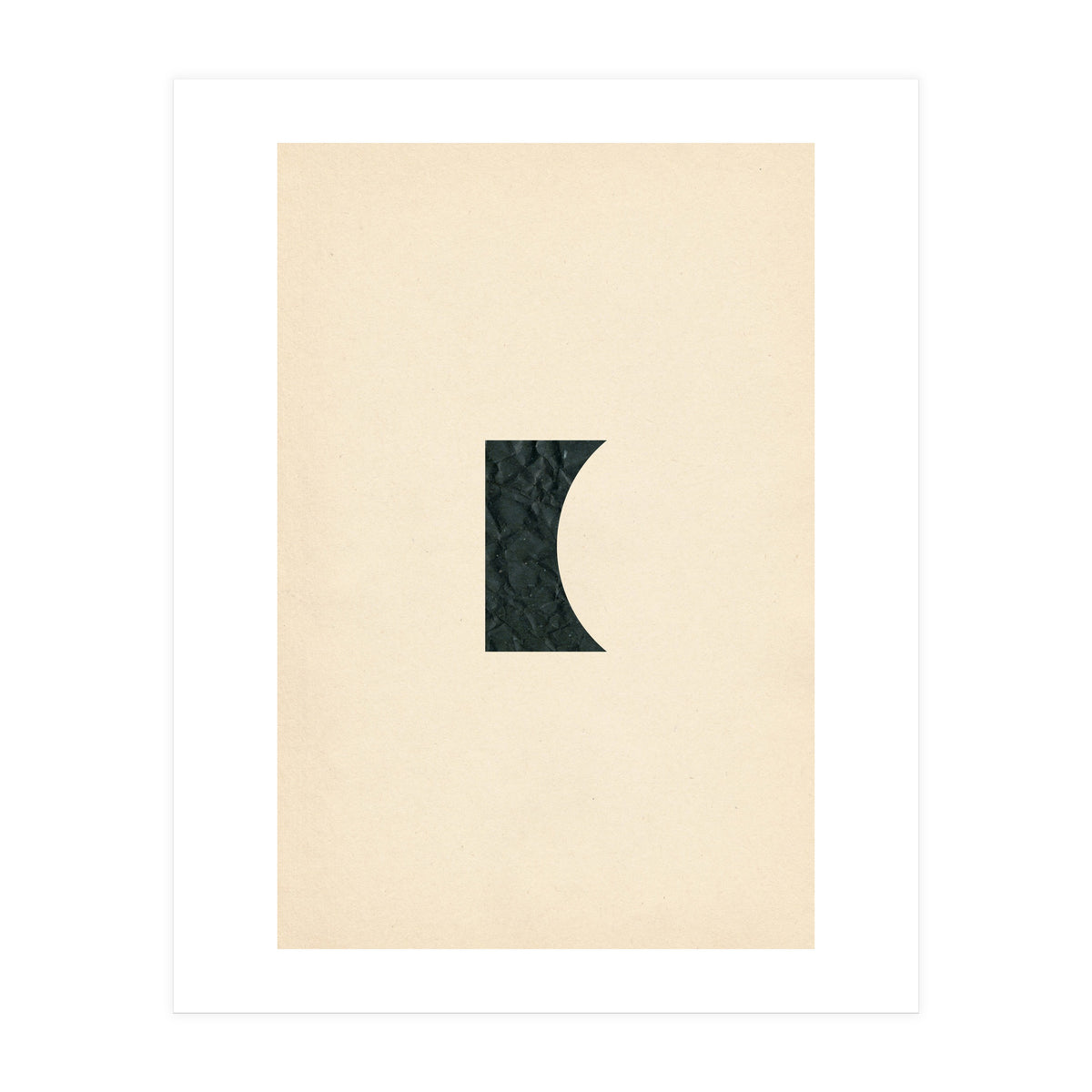 Cut black shape on beige (Print Only)