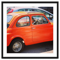 Classic orange Fiat 500