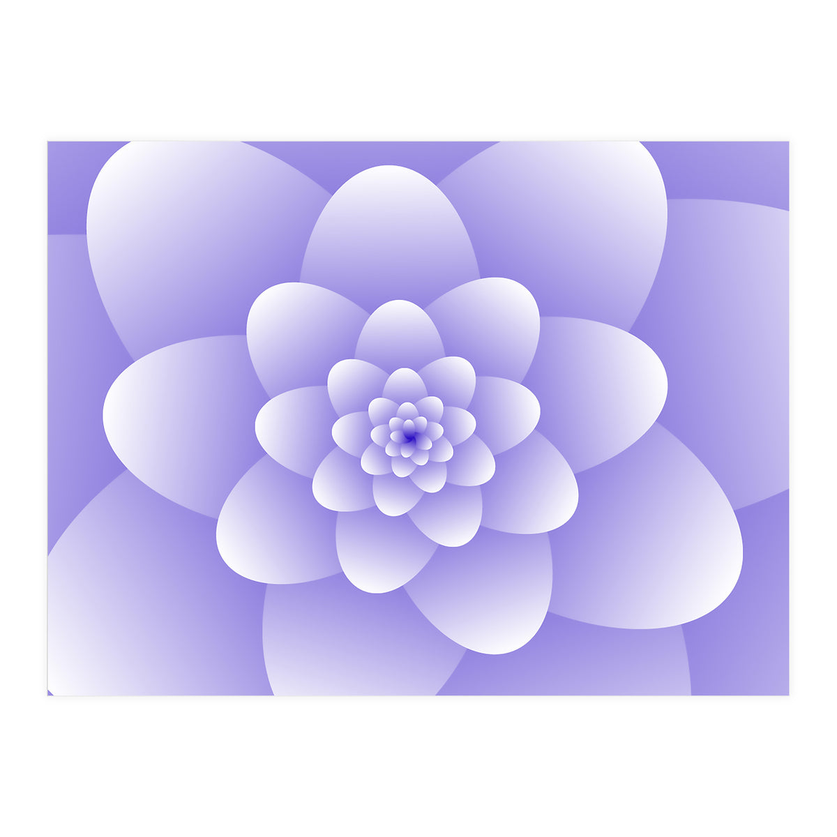 3d Abstract Purple Floral Spiral  (Print Only)