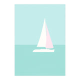 Minimal Sailboat - Turquoise Coast (Print Only) thumbnail