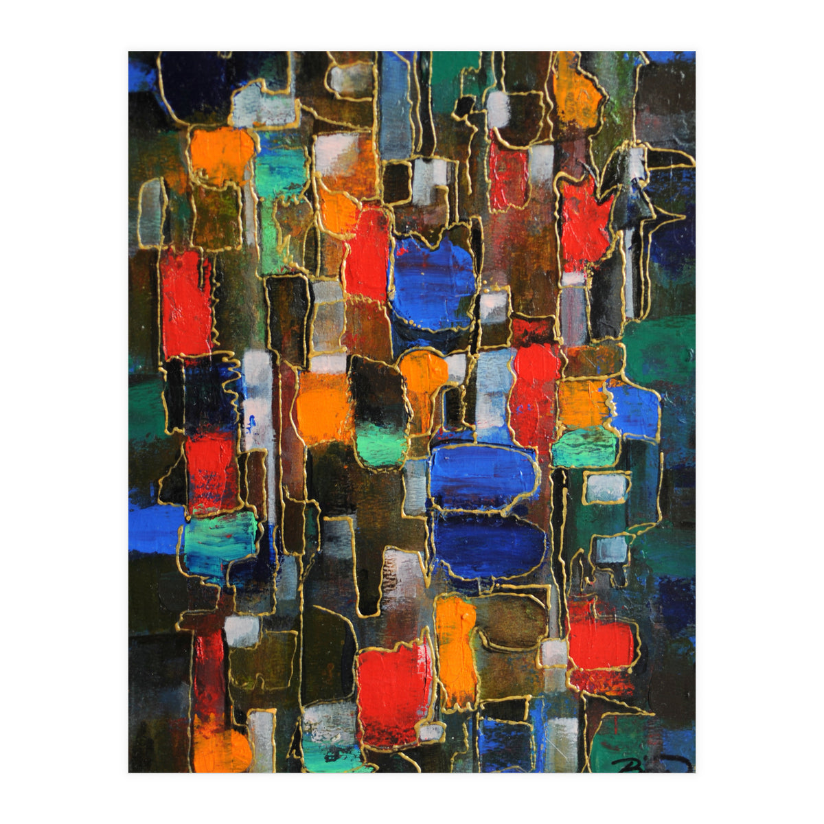 Abstract Brooklyn...38x28.cm. Acrylic (Print Only)