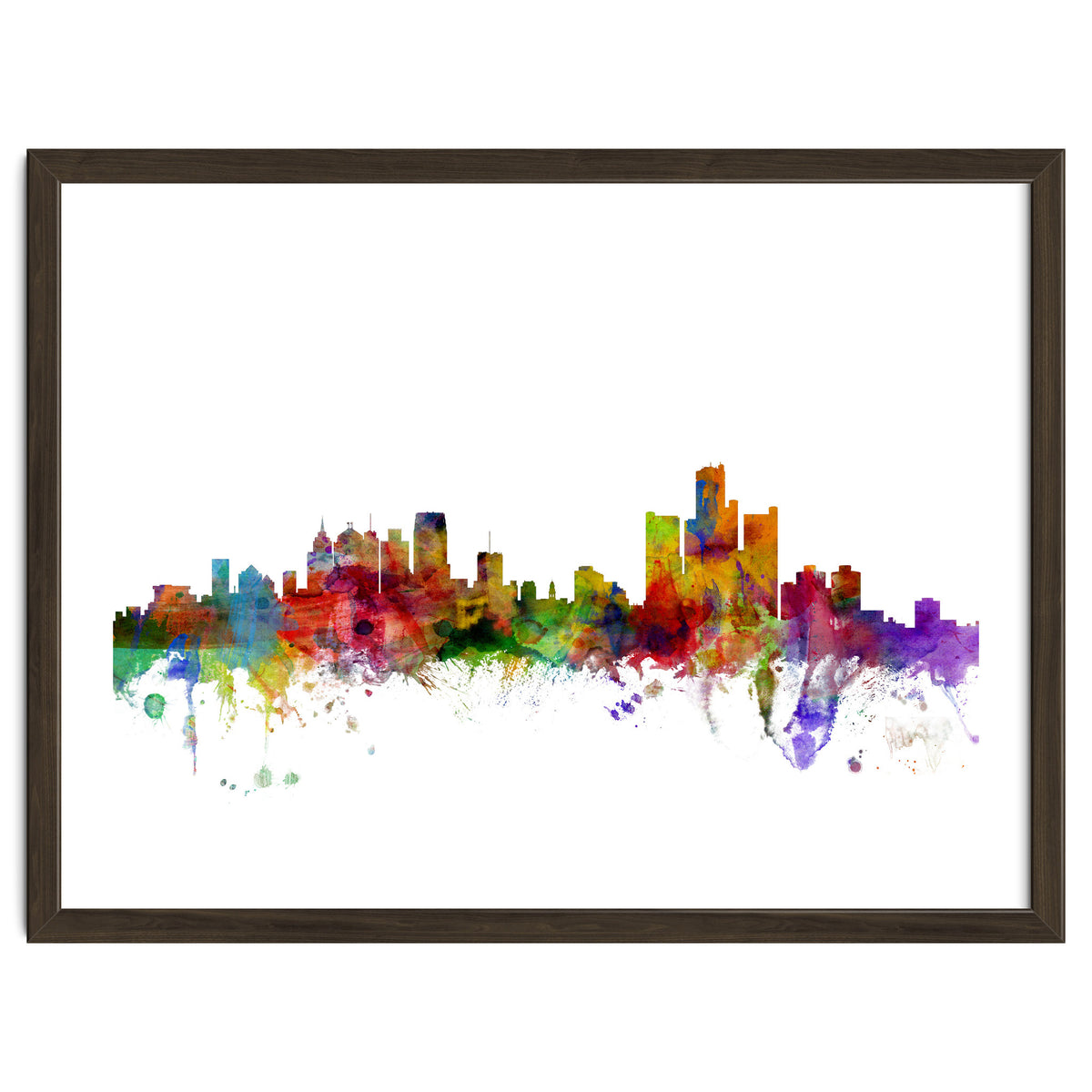 Detroit Michigan Skyline