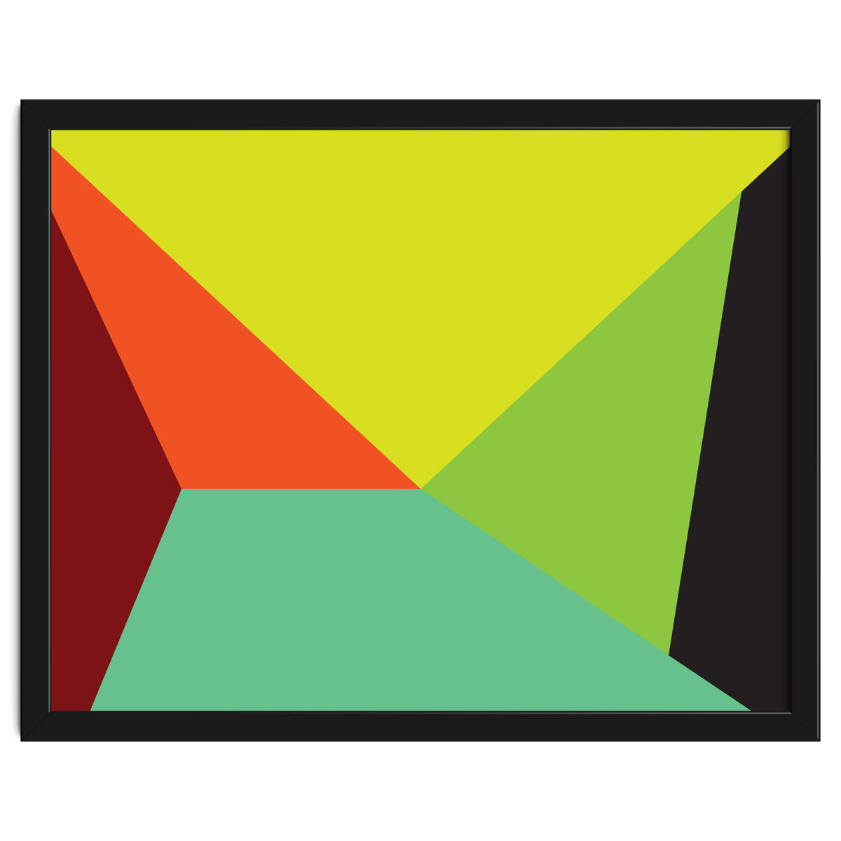 Geometric Shapes No. 31 -  yellow, orange & green