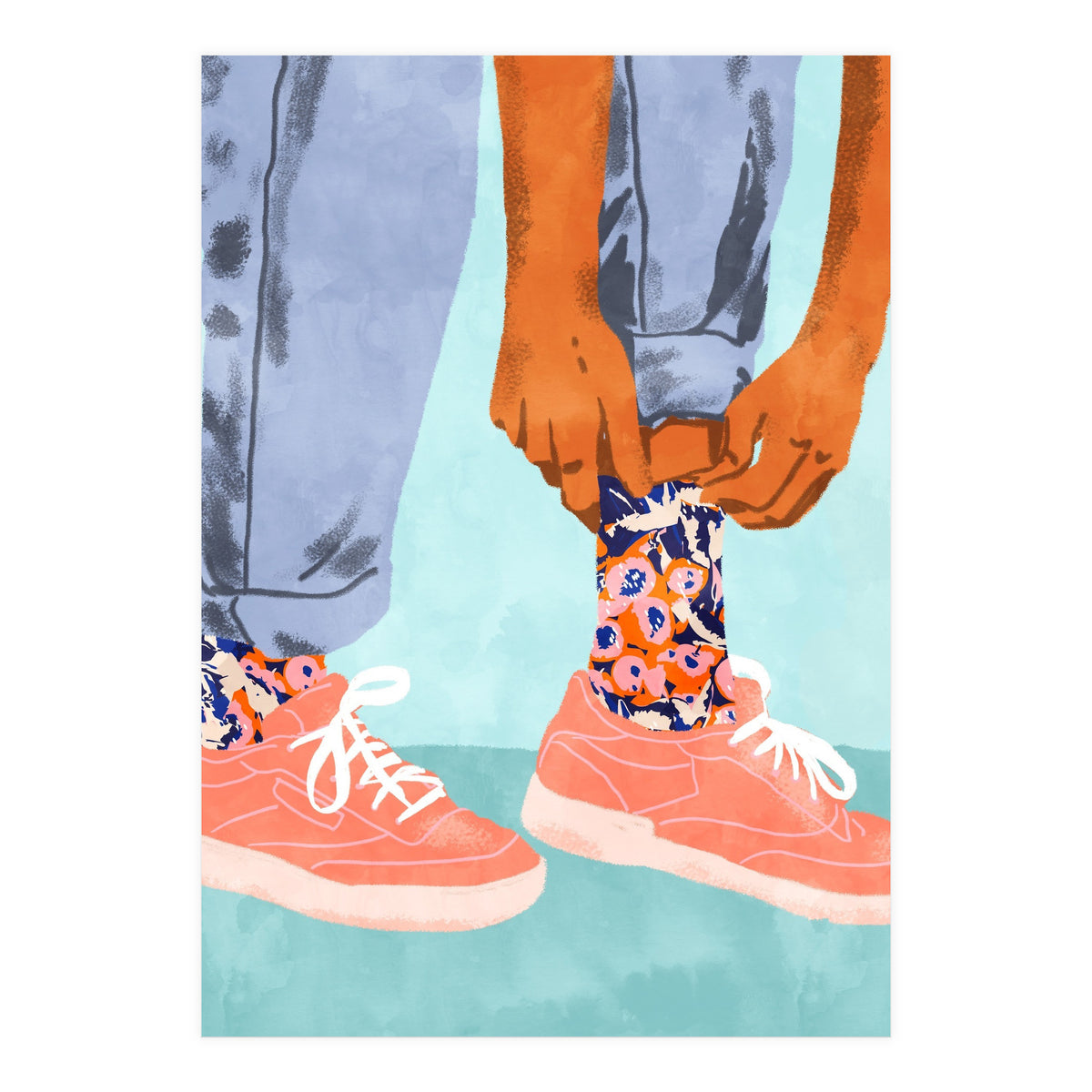 Pull Up Those Pretty Socks! | Optimism Hustle Positivity | Good Vibes Luck Po (Print Only)