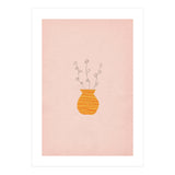 Pink and orange botanical art (Print Only) thumbnail