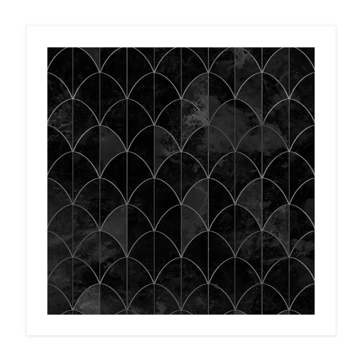 Mermaid scales. Black and white (Print Only)