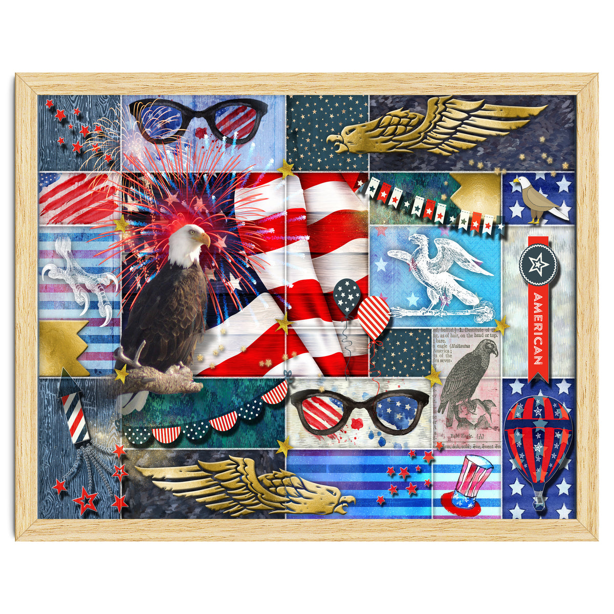 Americana Eagles Collage
