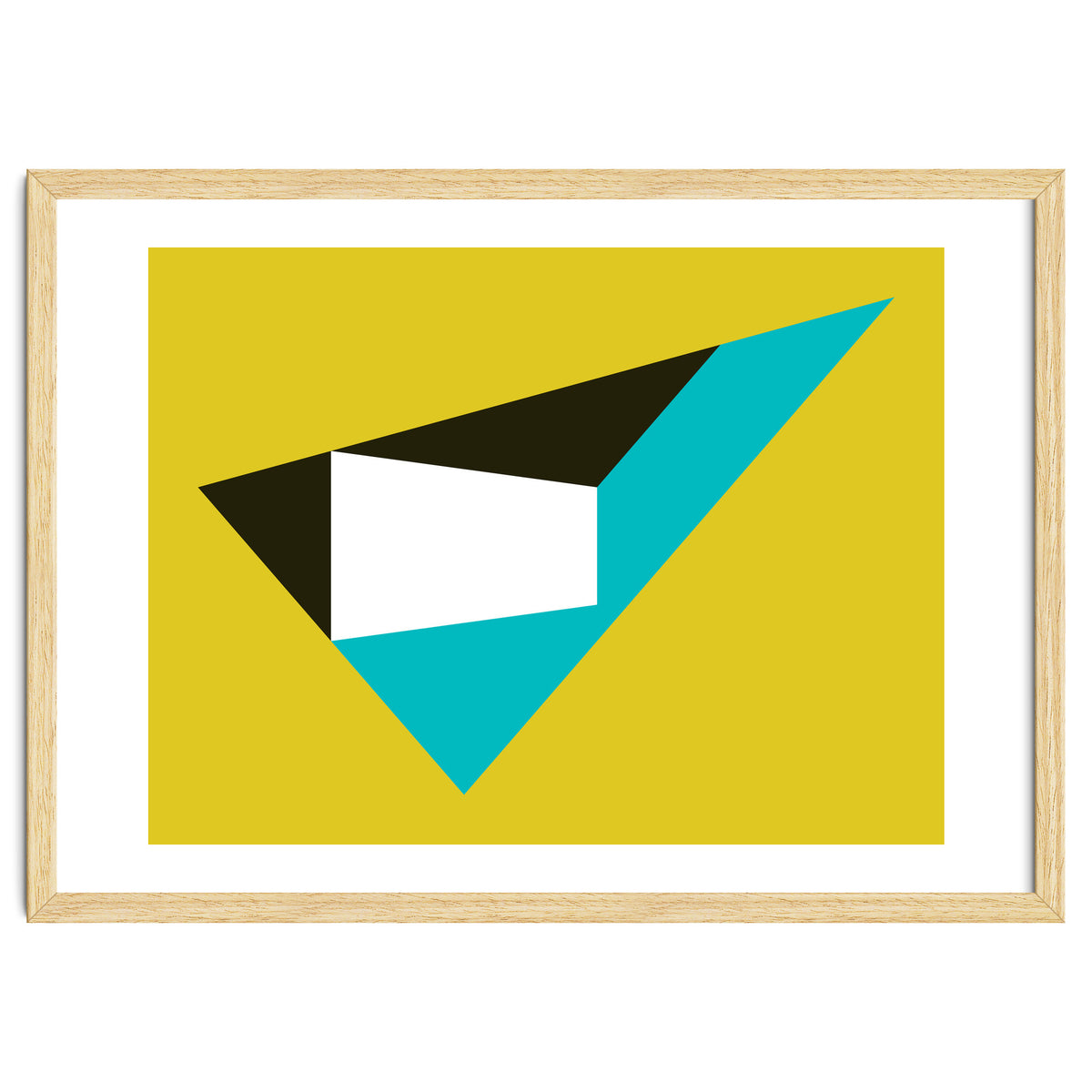 Geometric Shapes No. 39 - mustard & turquoise